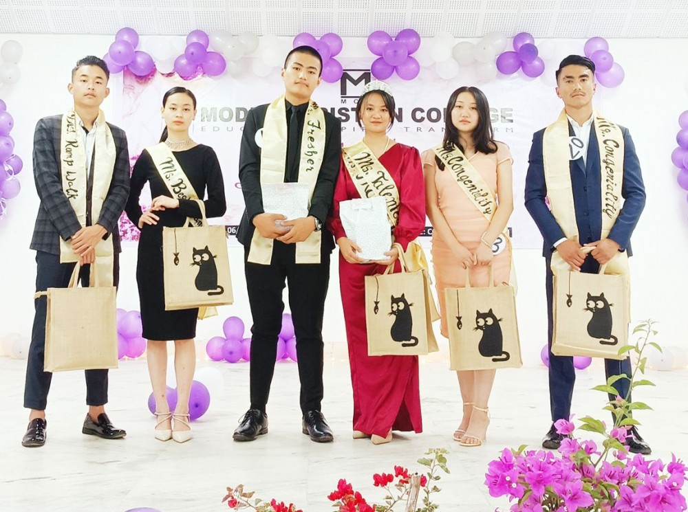 Winners of the freshers meet event held at Model Christian College.