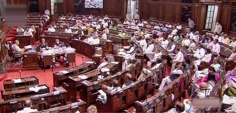 Members in the Rajya Sabha during ongoing Monsoon Session of Parliament, in New Delhi on August 3, 2022. PTI Photo)