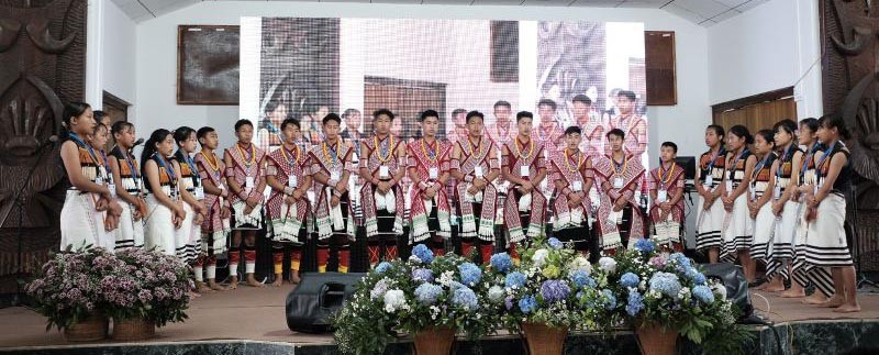 Cultural group song at 28th Spero Meliora 2022 in Kohima village on August 13.