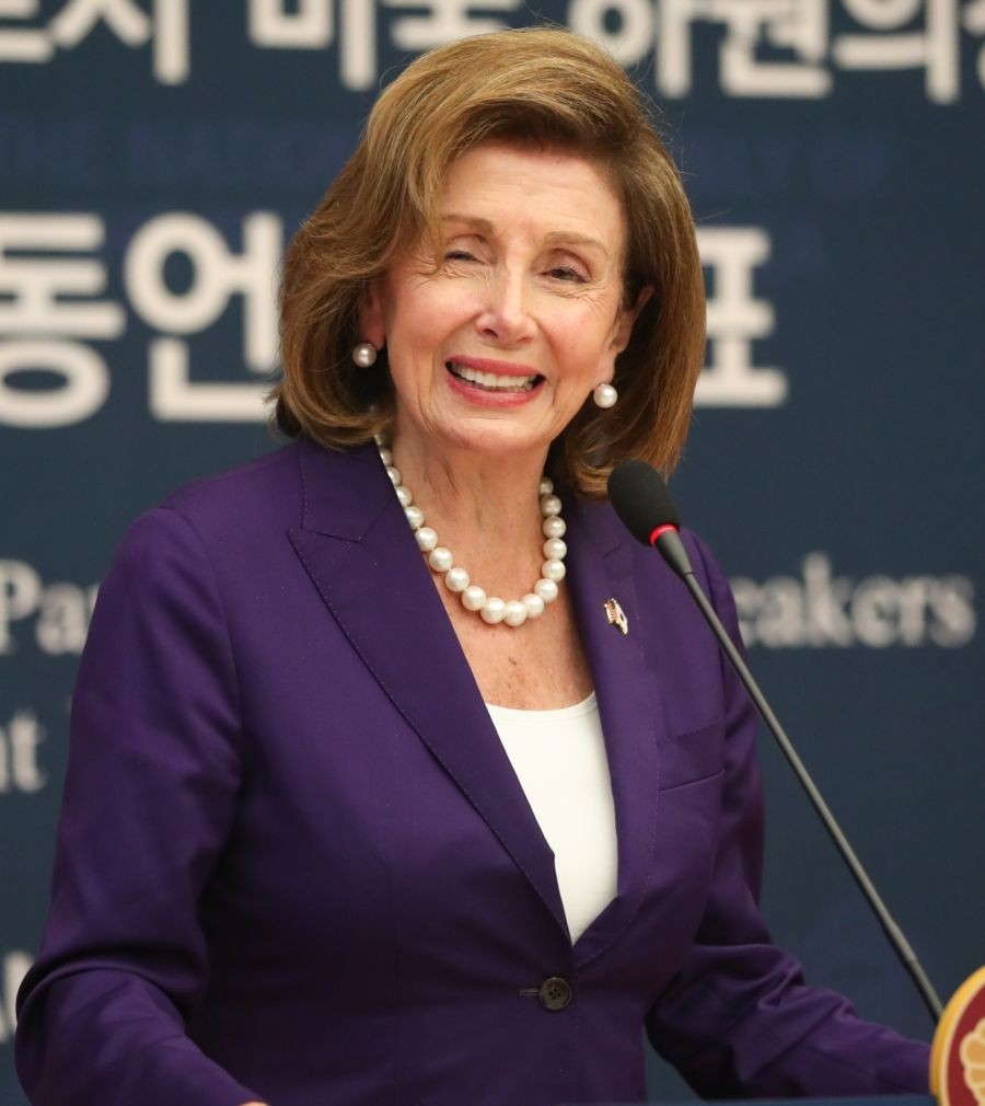 Seoul :U.S. House Speaker Nancy Pelosi attends a joint press conference with South Korean National Assembly Speaker Kim Jin-pyo after their meeting at the National Assembly in Seoul on Aug. 4, 2022.(Yonhap/IANS)