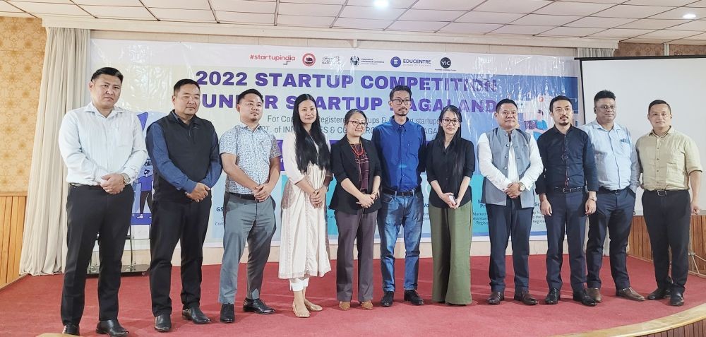 iLandlo team with others after winning grand prize for Startup Nagaland competition in Kohima on August 20. (Morung Photo)