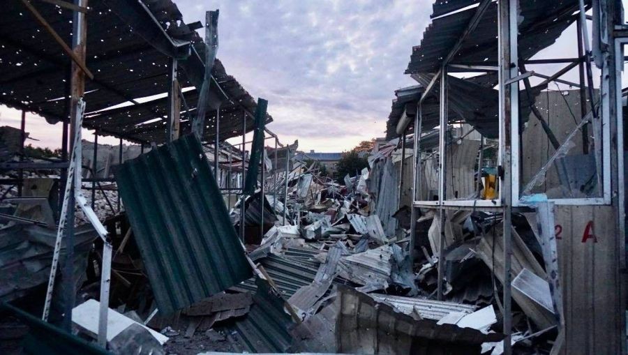 Russian army launches missile on Dnipro city, fires on Nikopol using Grad MLRS, injuring people.(Photo:Inna Sovsun/Twitter)