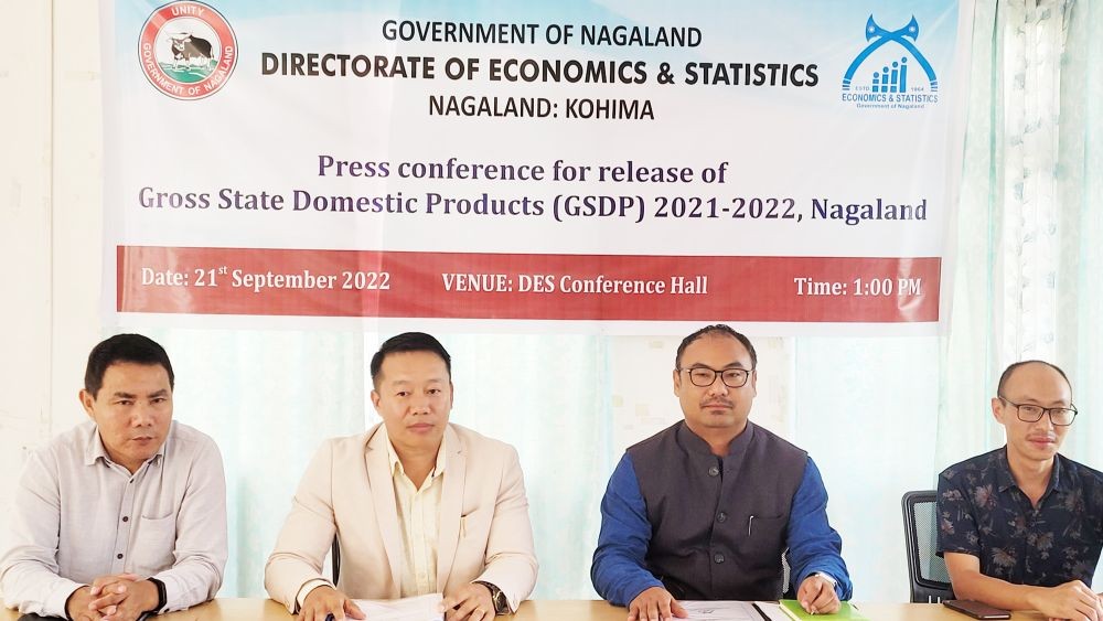 DES officials during press conference in connection with the matter of GSDP Nagaland held in Kohima on September 21. (Morung Photo)