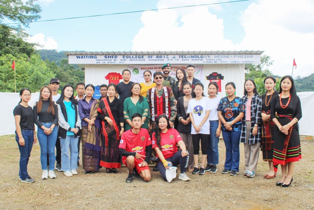 Colonel Rohit Jakhar with others during the annual sports meet of CAT on September 29. (Morung Photo)