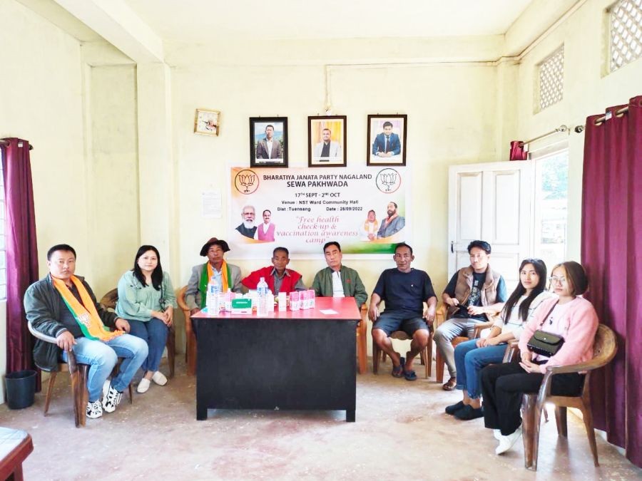 Officials during Seva Pakhwada at Tuensang on September 26.