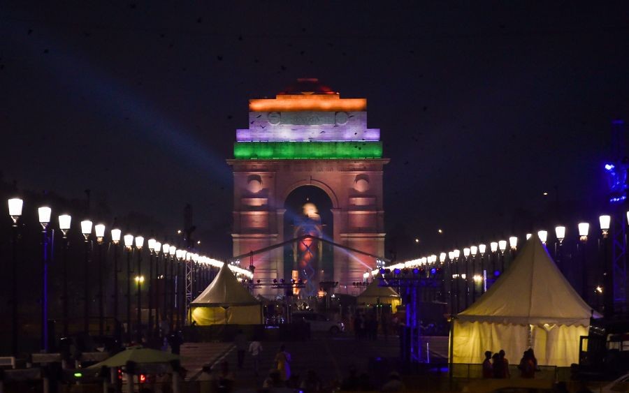 New Delhi: View of the newly-christened Kartavya Path, a stretch from Rashtrapati Bhavan to India Gate, during its inauguration as part of revamped Central Vista, in New Delhi, Thursday, Sept. 8, 2022. (PTI Photo/Manvender Vashist Lav)