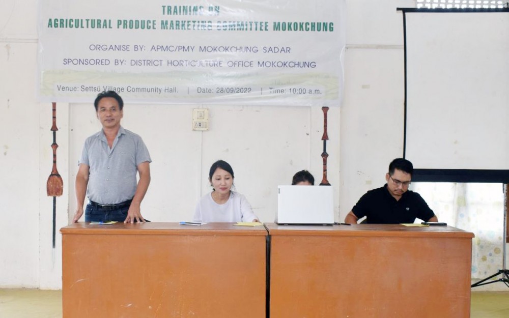 Imotemjen, DHO Mokokchung delivering the keynote address during the training held in Settsü Village Council Hall, Mokokchung on September 28. (Morung Photo)