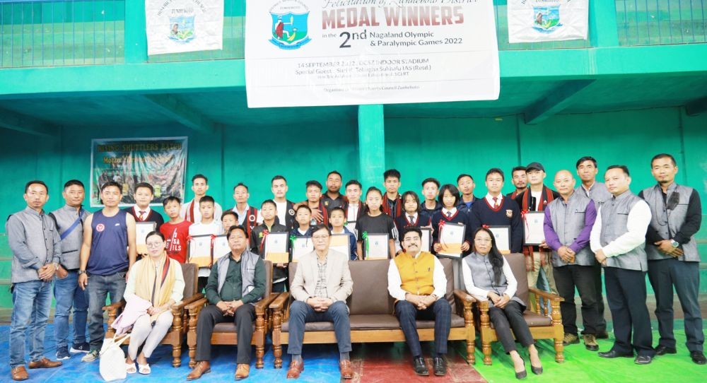 District Sports Council Zunheboto organised a felicitation programme sports person at DSCZ Indoor Stadium on September 14.