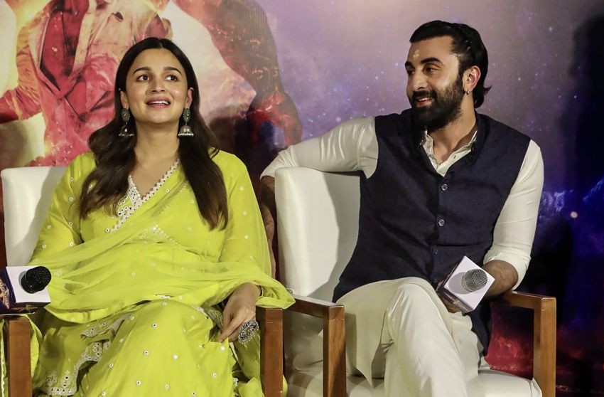 Ahmedabad: Bollywood actors Ranbir Kapoor and Alia Bhatt during a promotional event for their newly released film 'Brahmastra: Part One - Shiva', in Ahmedabad, Thursday, Sept. 15, 2022. (PTI Photo)