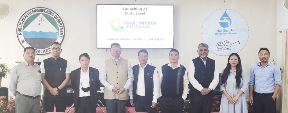 Officials during launching of Swachhata Hi Seva 2022 in Kohima on September 15.