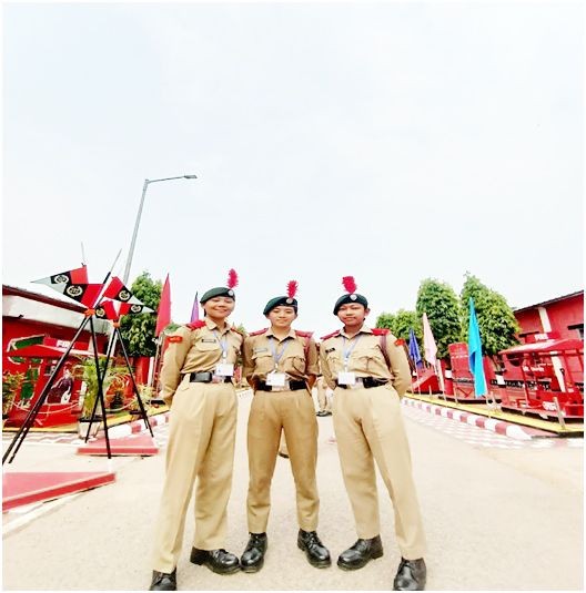 The three senior wing cadets of 1 Nagaland Girls Battalion NCC, Kohima selected to represent NCC Group Kohima at the All India Thal Sainik Camp-2022.