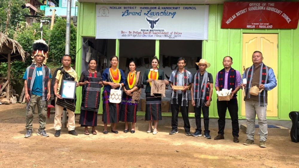 SP Noklak, Dr Pritpal Kaur, IPS with others during the inauguration of Noklak Masterpieces Products, made by Noklak District Handloom and Handicraft Council on September 23.