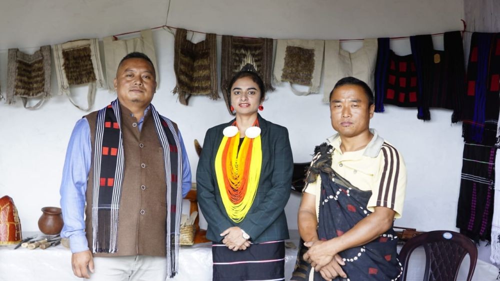 SP Noklak, Dr Pritpal Kaur, IPS with others during the inauguration of Noklak Masterpieces Products, made by Noklak District Handloom and Handicraft Council on September 23.