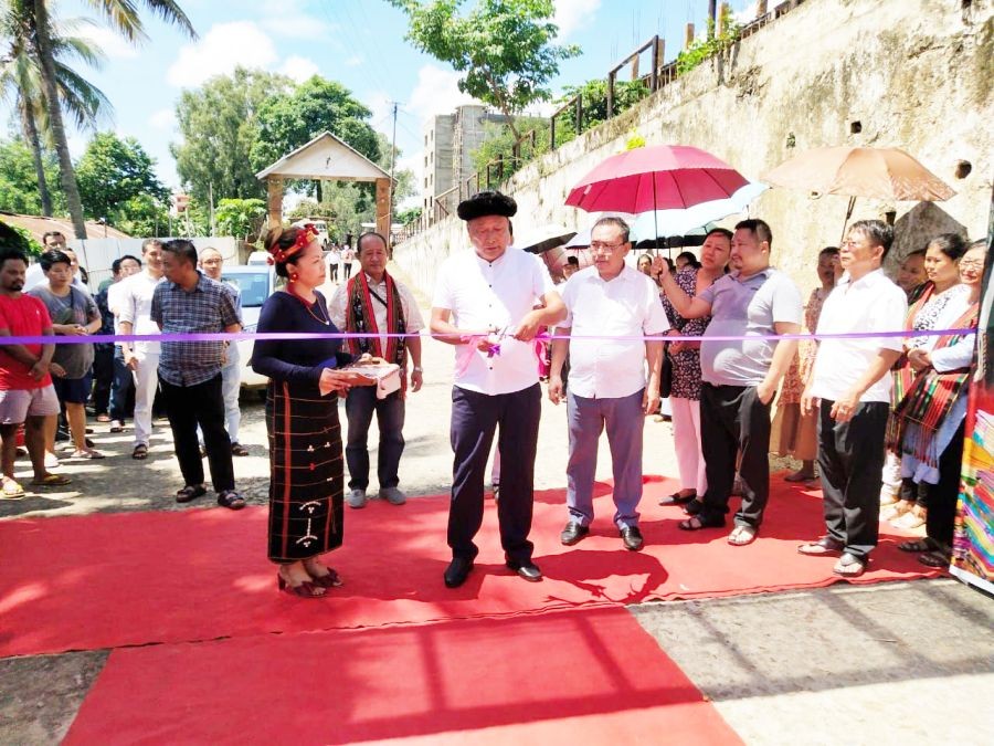 Miathou Krose, Chairman, NHHDC Ltd inaugurates the State Handloom Expo in Dimapur on September 16.