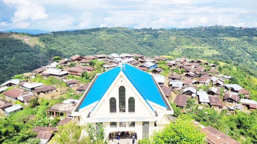 A scenic view of Runguzu village under Chozuba sub division of Phek district. (Morung Photo)