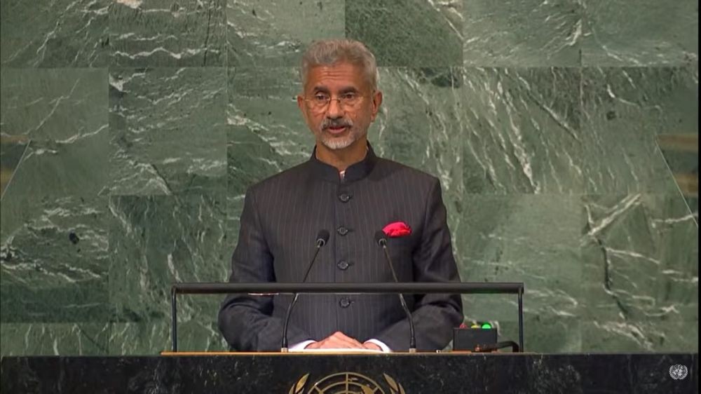 India's External Affairs Minister S. Jaishankar speaks at the United Nations General Assembly on Saturday, September 24, 2022. (Photo Source: UN)