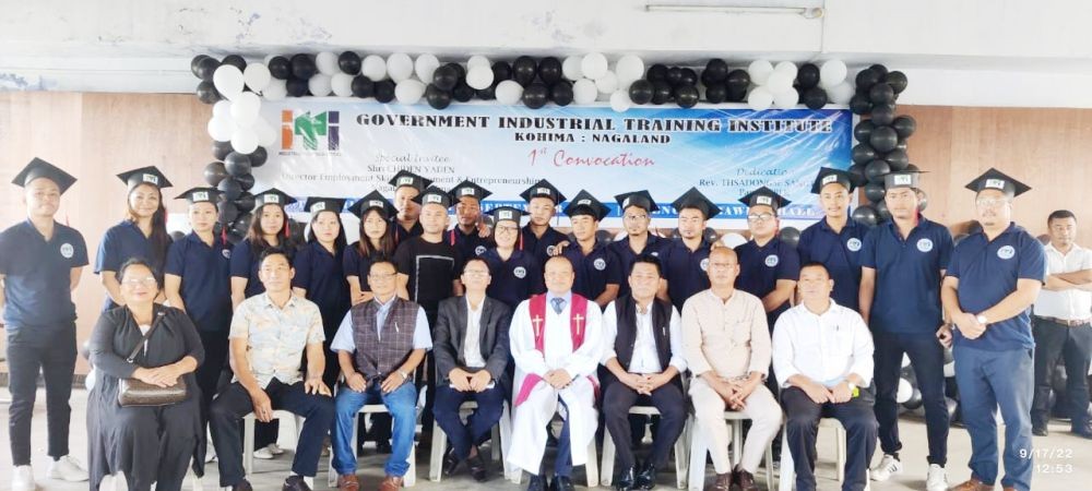 Successful trainees with officials during the 1st Convocation Ceremony of Government ITI Kohima on September 17. (Morung Photo)