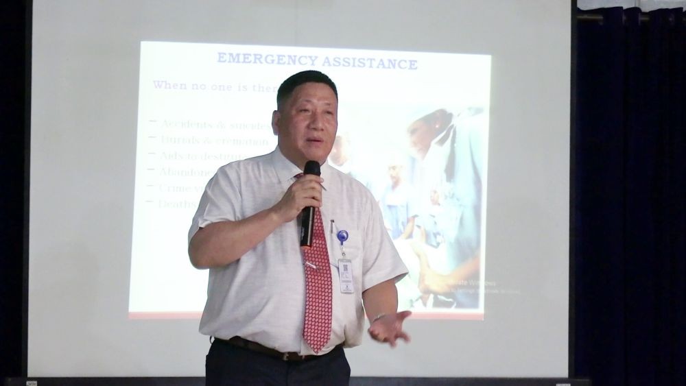 Robin Hibu speaking during the official launch of Helping Hands, Nagaland at Livingstone Foundation International on October 23. (Morung Photo)