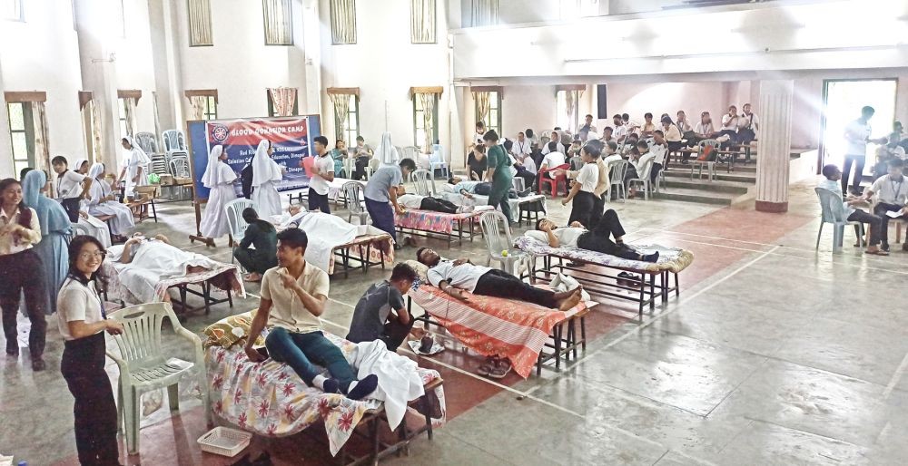 During the National Voluntary Blood Donation at Salesian College of Higher Education, Dimapur a total of 68 blood units were donated on October 1. Dr Temsu, Blood Bank, Dimapur District Hospital also stated in a press note that Muslim Council Dimapur Youth wing donated 21 units of blood at blood bank to mark the occasion. 
