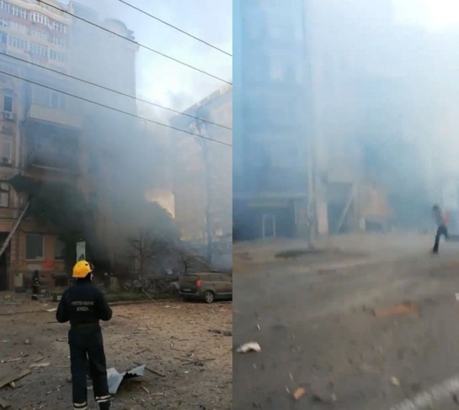 Kiev attacked by kamakaze drones: Official.(photo:@AndriyYermak)
