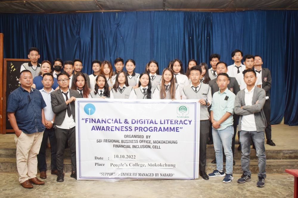 Participants with officials and others during the Financial Literacy Camp organized at People’s College, Mokokchung on October 10. (Morung Photo)