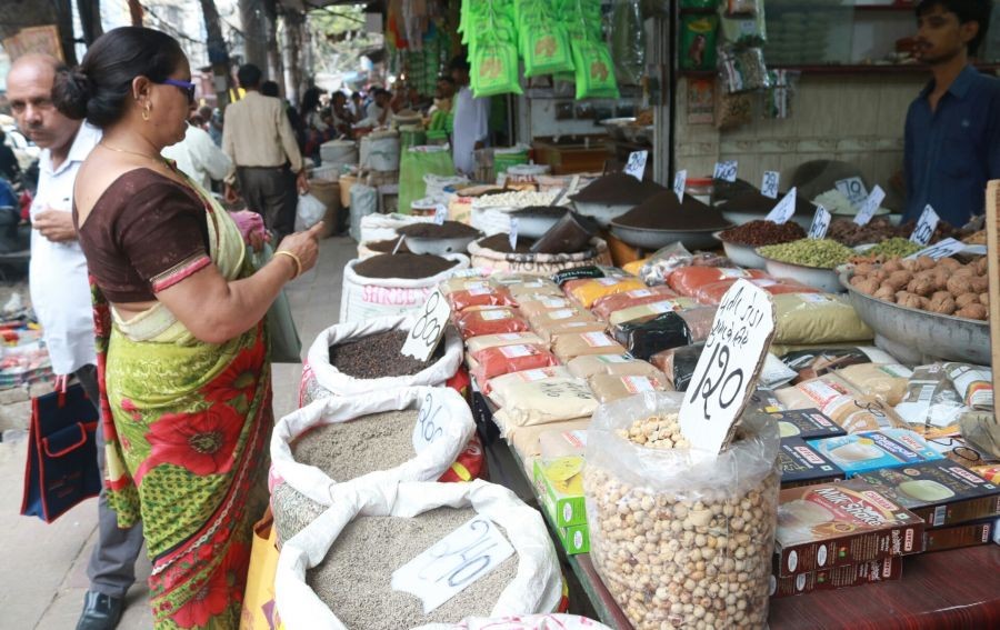 New Delhi: Spices on sale at a shop in Khari Baoli whole sale market near Chandni Chowk, in New Delhi. (File Photo: IANS)