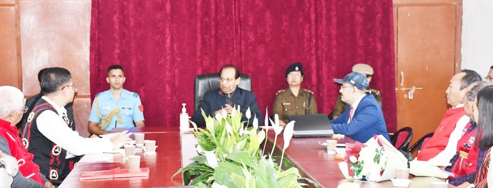 Governor Prof Jagdish Mukhi during the interaction held at the DC’s conference hall, Zunheboto on October 28. (Photo Courtesy: PRO Raj Bhavan)