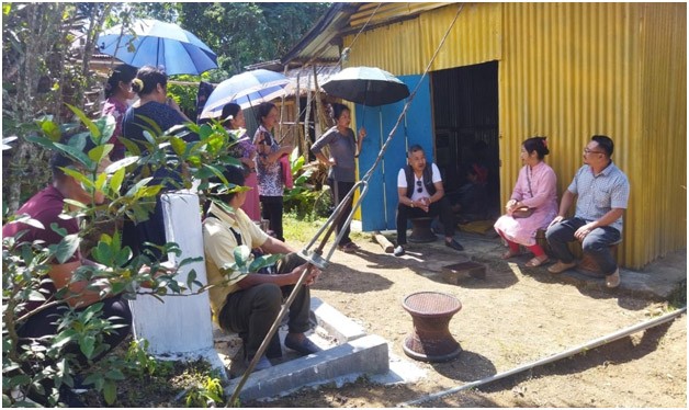 The COO-Program interacting with SHG members during the field visit.