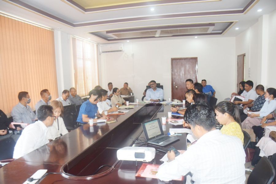 District Planning and Development Board meeting in the conference hall of DC Chümoukedima on October 19. (DIPR Photo)