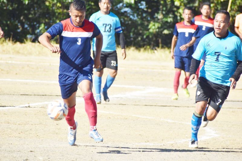 Players during the second match between Chakhesang BC and Dihoma CRC on October 29.