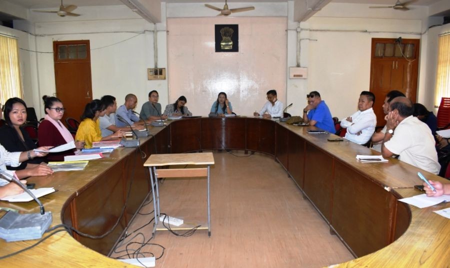 ADC Dimapur chairing the meeting for mega job fair on October 3. (DIPR Photo)