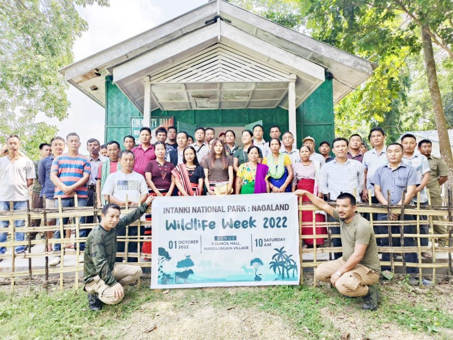 Participants of the Wildlife Week programme at Council Hall, Manglumukh on October 1. (Photo Courtesy: Forest Ranger, INP)