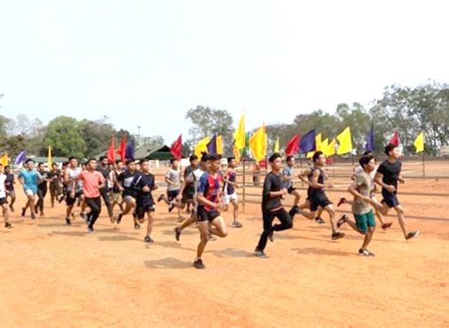 In this file photo, aspirants participate at an Army recruitment rally held at the Rangapahar Military Station, Dimapur on March 10, 2021. (PRO Def Kohima/Morung File Photo: For Representational Purposes Only)