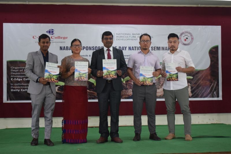 Resource persons and others during the release of Abstract Book during the seminar on October 22. (Photo Courtesy: C-Edge College)