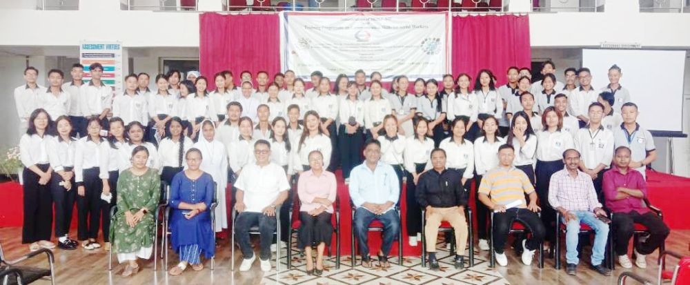 Students with staff and resource persons during the launch of ‘Skill Me Programme’ at NEISSR on October 1.
