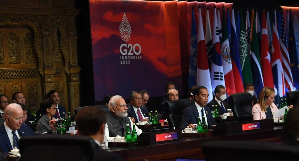 Bali : Prime Minister Narendra Modi attends G20 Indonesia Working Session on food & energy security in Bali, on Tuesday, November 15, 2022. (Photo: @PMOIndia/Twitter)