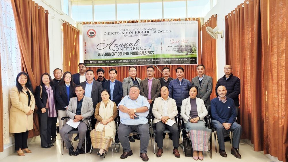 Temjen Imna Along and others at the annual conference of Government College Principals under the department of higher education in Kohima on November 18. (Morung Photo)