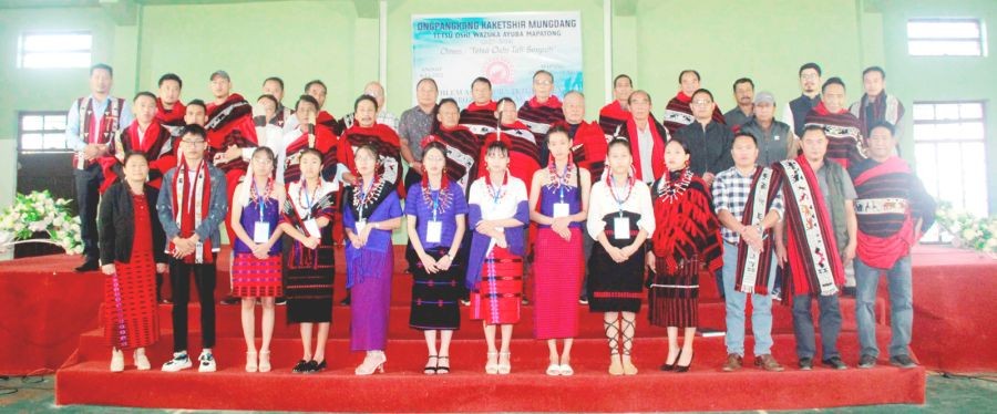 Officials and participants during the awareness on preserving Ao language programme held at Multi-purpose hall, Khensa village on November 8. (Morung Photo)