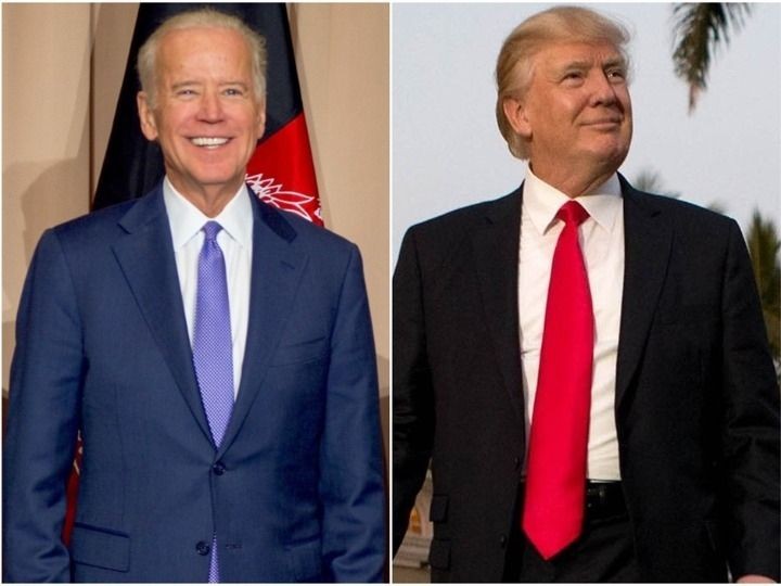 Washington Nov. 14 (Xinhua) --  Combo photo shows U.S. Democrat Joe Biden (L) and U.S. President Donald Trump attending their respective events on different occasions. (Xinhua/IANS)
