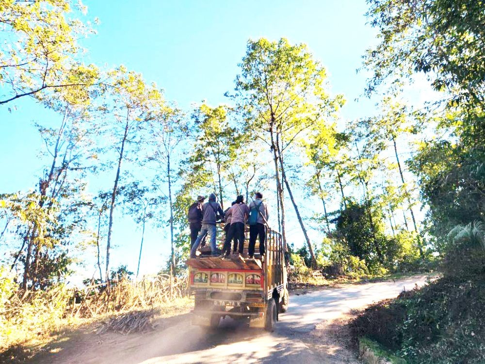 People returning from the day’s work somewhere in Tuensang district. (Morung Photo)