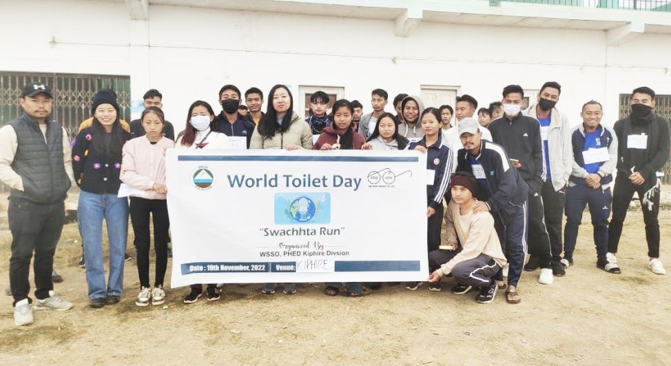 Participants of the World Toilet Day programme at Kiphire on November 19.