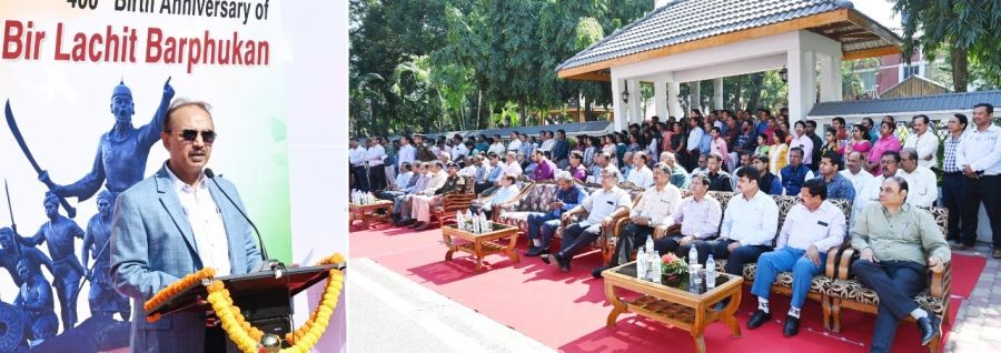NFR General Manager Anshul Gupta speaks during the commemoration of the 400th birth Bir Lachit Barphukan, observed in the North-East Frontier Railway (NFR) Headquarters and all the divisions from November 21-24. (Photo Courtesy: CPRO NFR)