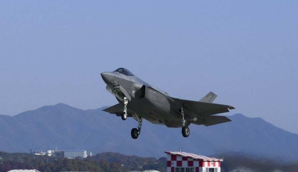 Seoul : This photo, provided by South Korea's Air Force on Nov. 1, 2022, shows a South Korean F-35A fighter jet taking off from an airbase in Cheongju to take part in large-scale joint air drills between South Korea and the United States, called Vigilant Storm..(Yonhap/IANS)