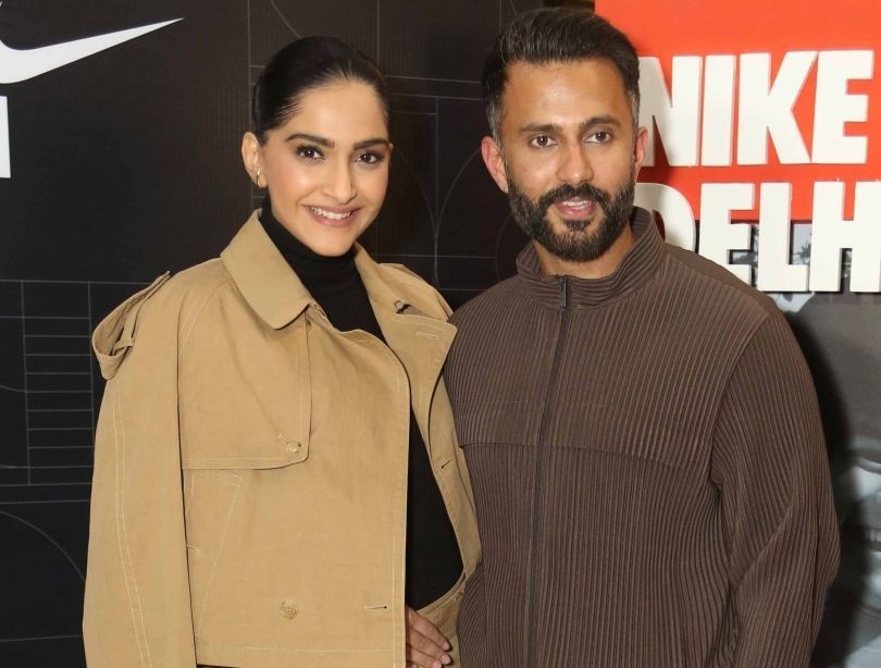 New Delhi :Bollywood Actress Sonam Kapoor with her husband Anand Ahuja during an event in New Delhi on Wednesday November 23,2022.(Photo: Anupam Gautam/IANS)