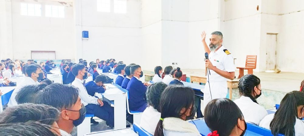 Motivational lecture on career in Navy in Kohima on November 18.