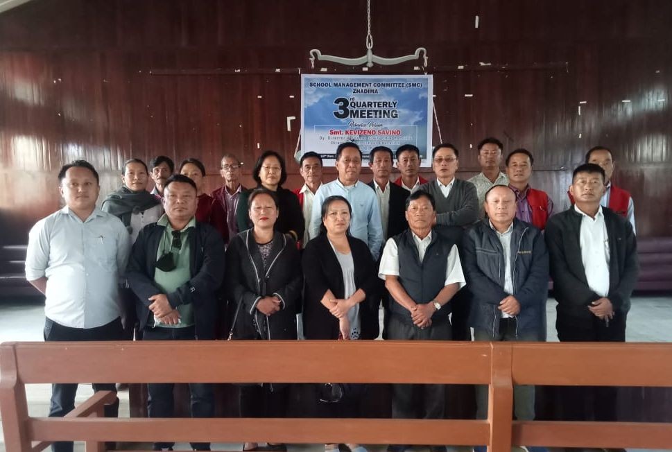SMC members with resource person after the meeting at Zhadima