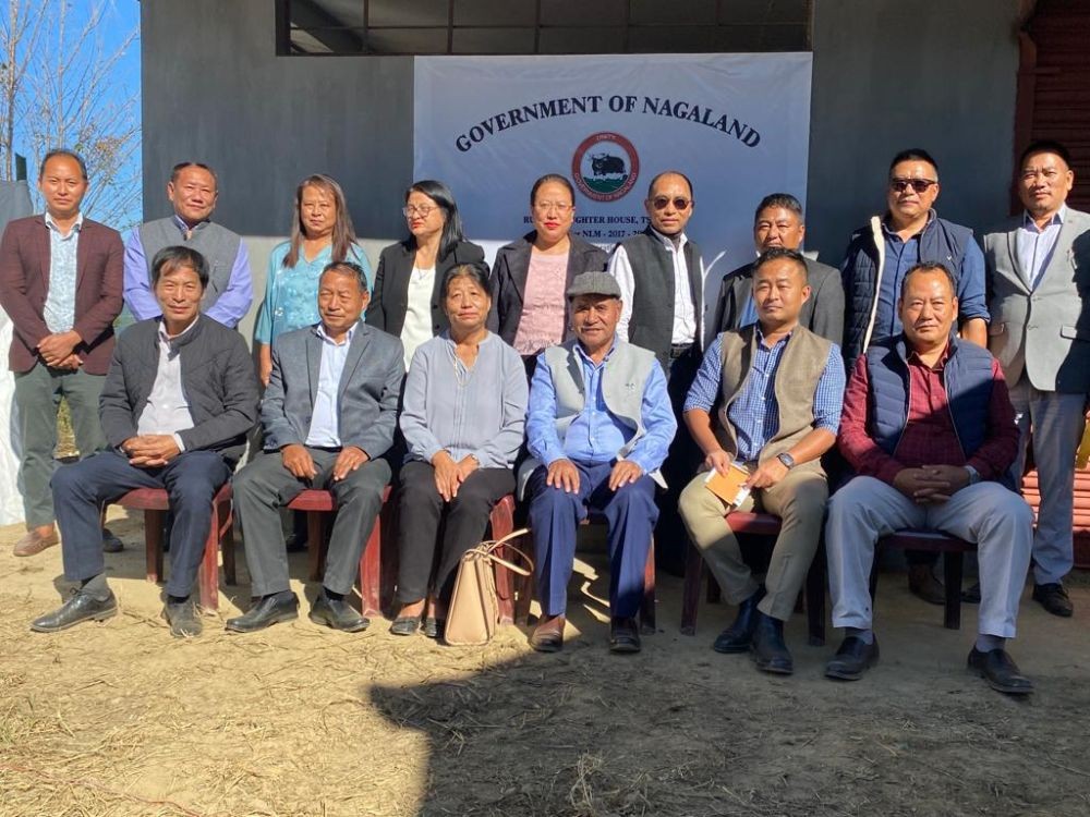 Khing and others during the inauguration of Rural Slaughter House and launching of Mobile Veterinary Unit at Tseminyu Town on November 23. (Morung Photo)
