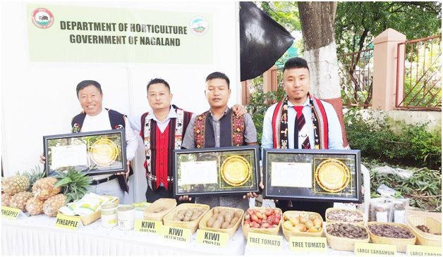 Dr Alongba Tzudir, Horticulture Officer, Department of Horticulture, Nagaland along with the awardees during Horticulture Value Chain Award 2022.