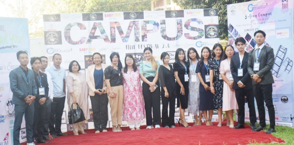 Guests and others during ‘3-Day Campus Festival 2.0’ which ‘premiered’ at the Patkai Christian College (Autonomous) on November 1. (DIPR Photo)