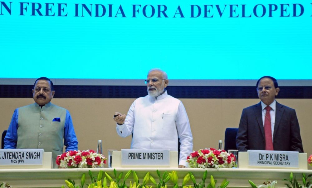 New Delhi: Prime Minister Narendra Modi launches the Complaint Management System portal of the Central Vigilance Commission during Vigilance Awareness Week 2022, in New Delhi on Thursday, Nov. 3, 2022. (Photo: Qamar Sibtain/IANS)